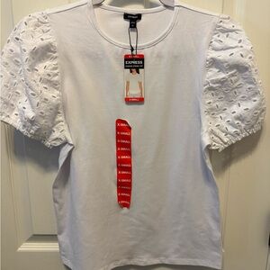 Express White Puff Sleeve Blouse